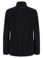 Blue Cashmere Full-Length Jacket