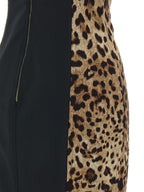 Brown Polyamide Midi Dress