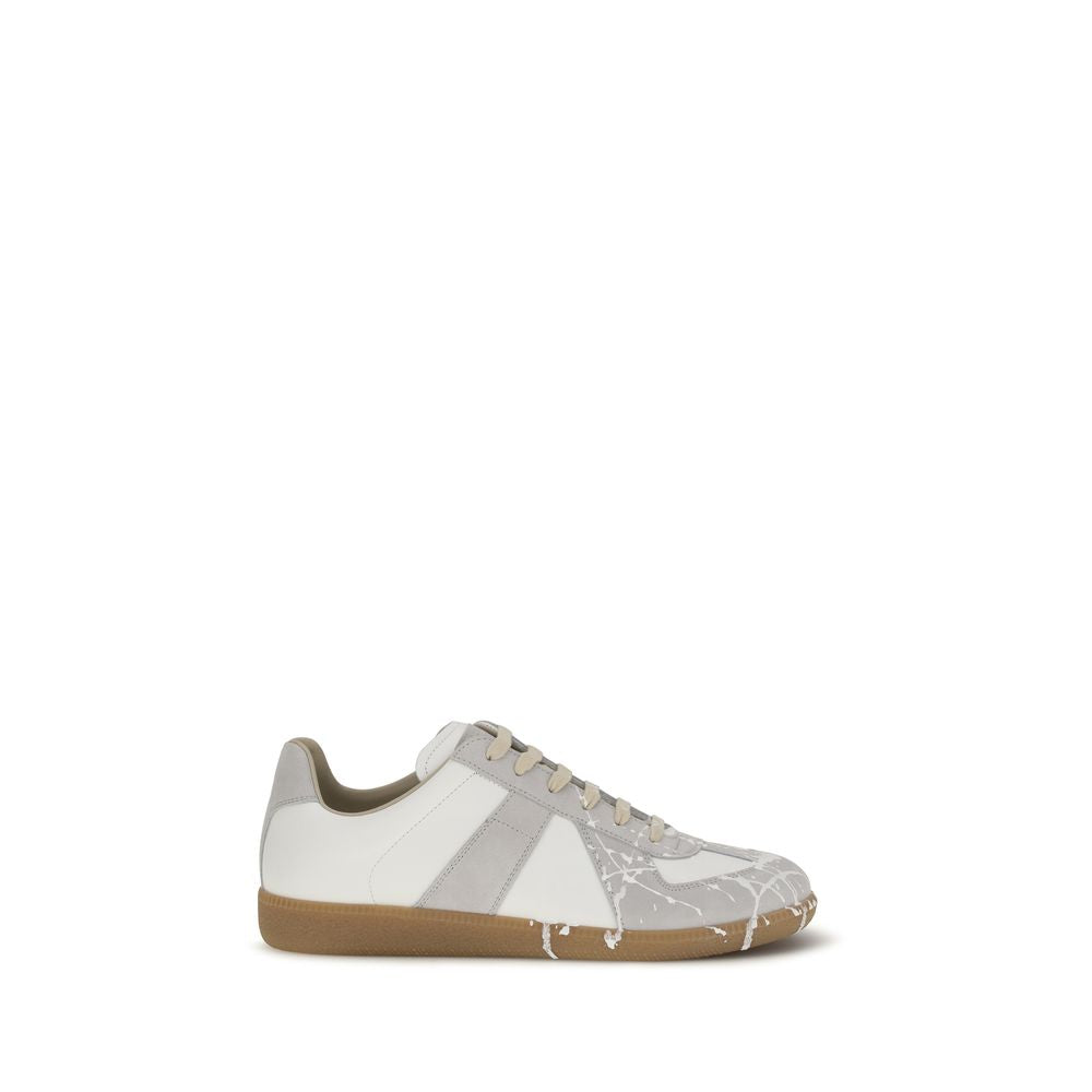 Gray Suede Leather Low Top Sneakers