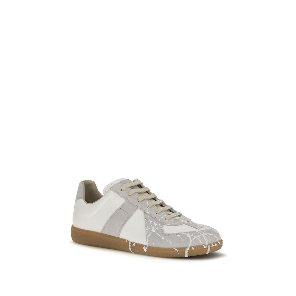 Gray Suede Leather Low Top Sneakers