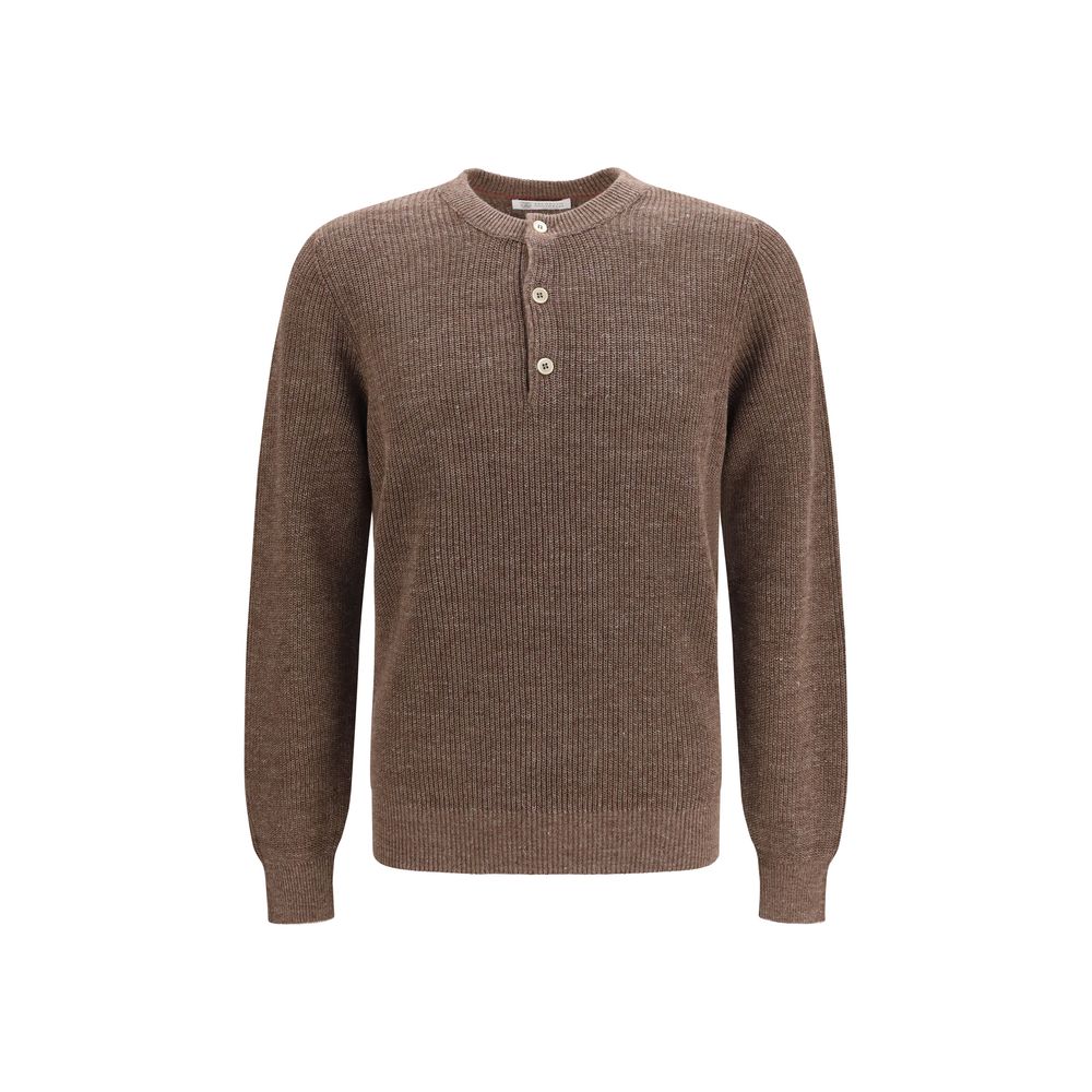 Brown Linen Sweatshirt