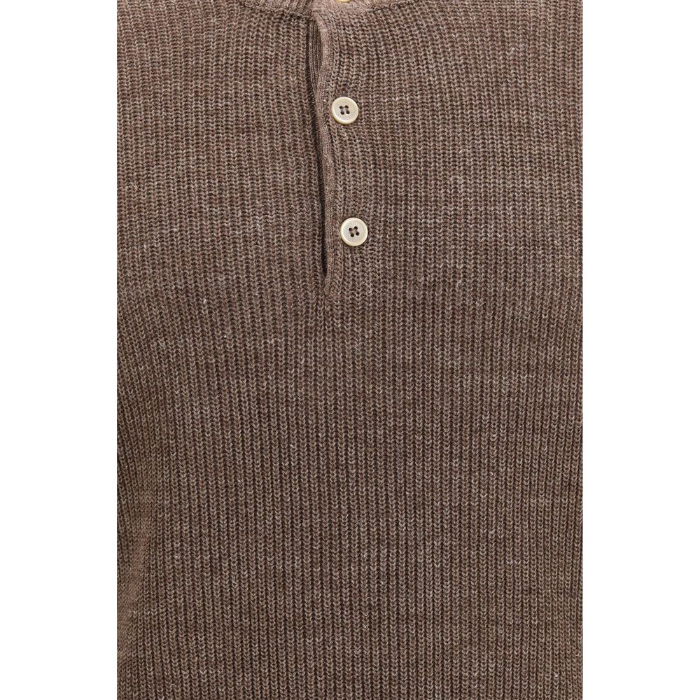 Brown Linen Sweatshirt