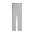 White Cotton Casual Pants