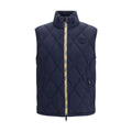 Blue Polyamide Sleeveless Jacket