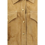 Beige Lamb Leather Bomber