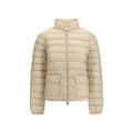 Beige Polyamide Full-Length Jacket