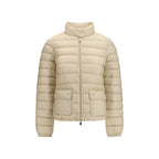 Beige Polyamide Full-Length Jacket