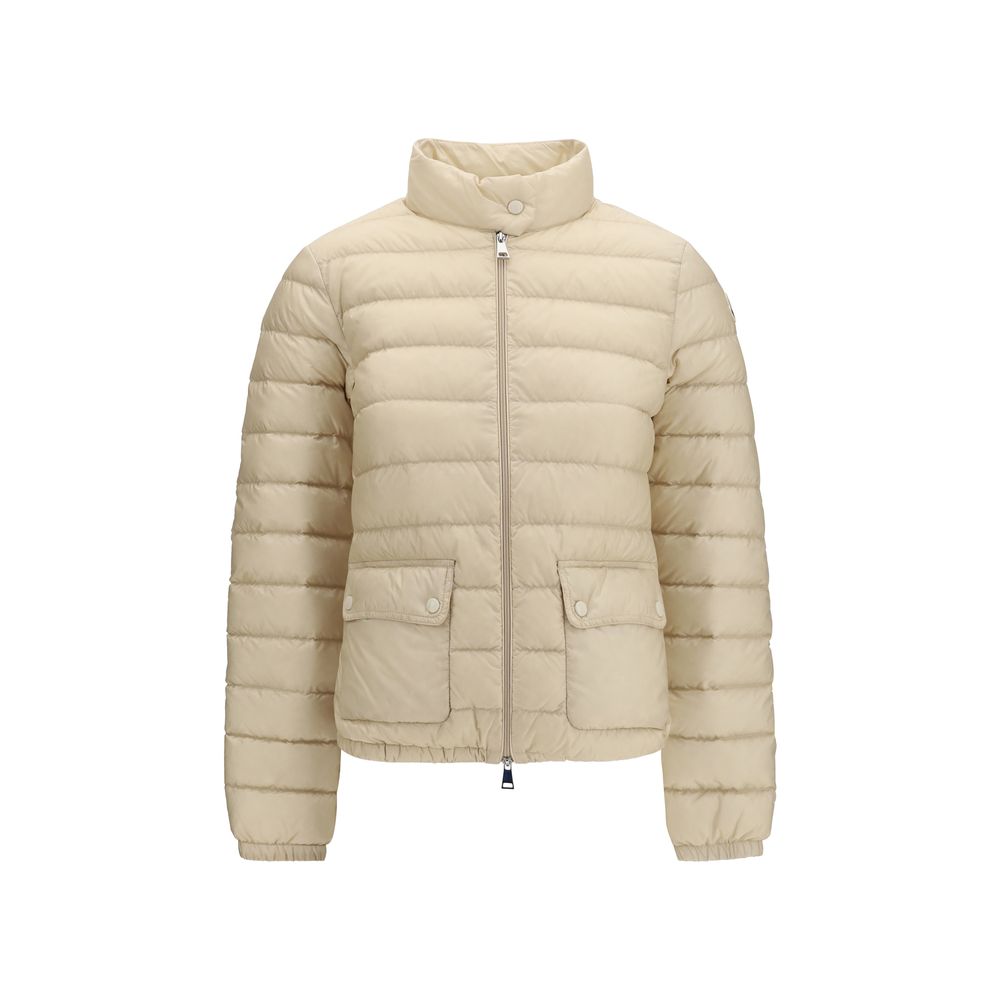 Beige Polyamide Full-Length Jacket