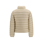 Beige Polyamide Full-Length Jacket