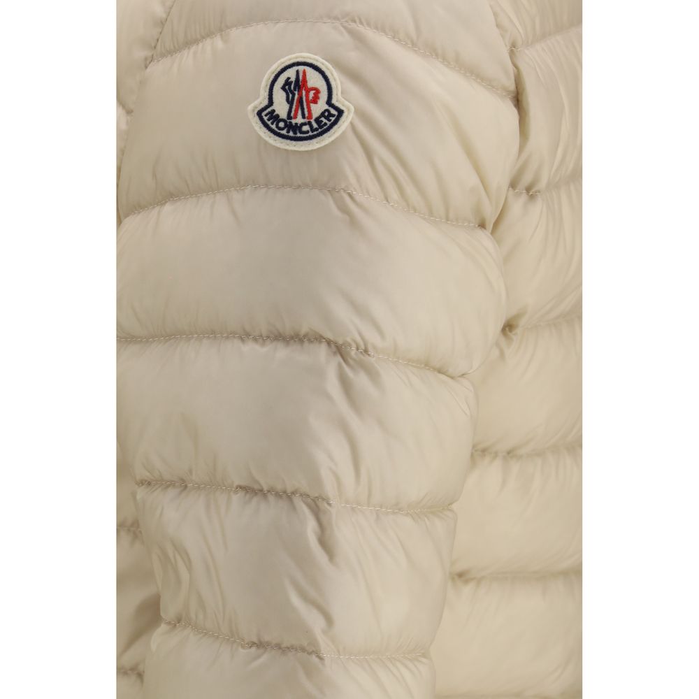 Beige Polyamide Full-Length Jacket