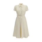 Beige Wool Oves Aries Casual Dress