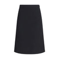 Black Wool Oves Aries Midi Skirt