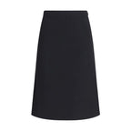 Black Wool Oves Aries Midi Skirt