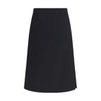 Black Wool Oves Aries Midi Skirt