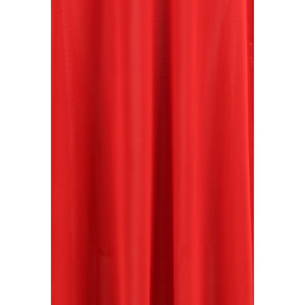 Red Silk Casual Dress