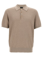 Beige Cotton Polo Shirt