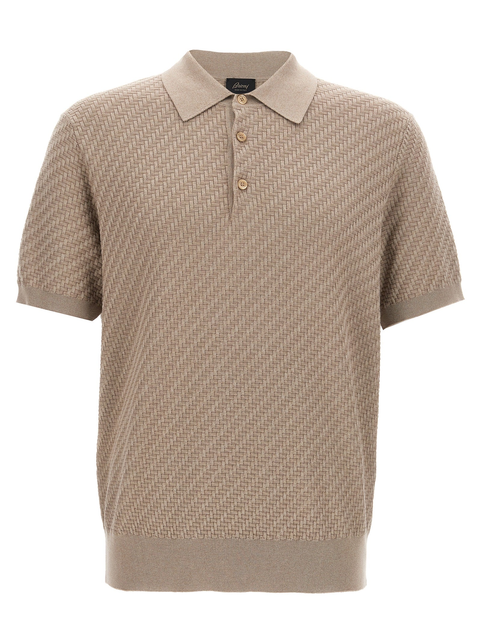 Beige Cotton Polo Shirt