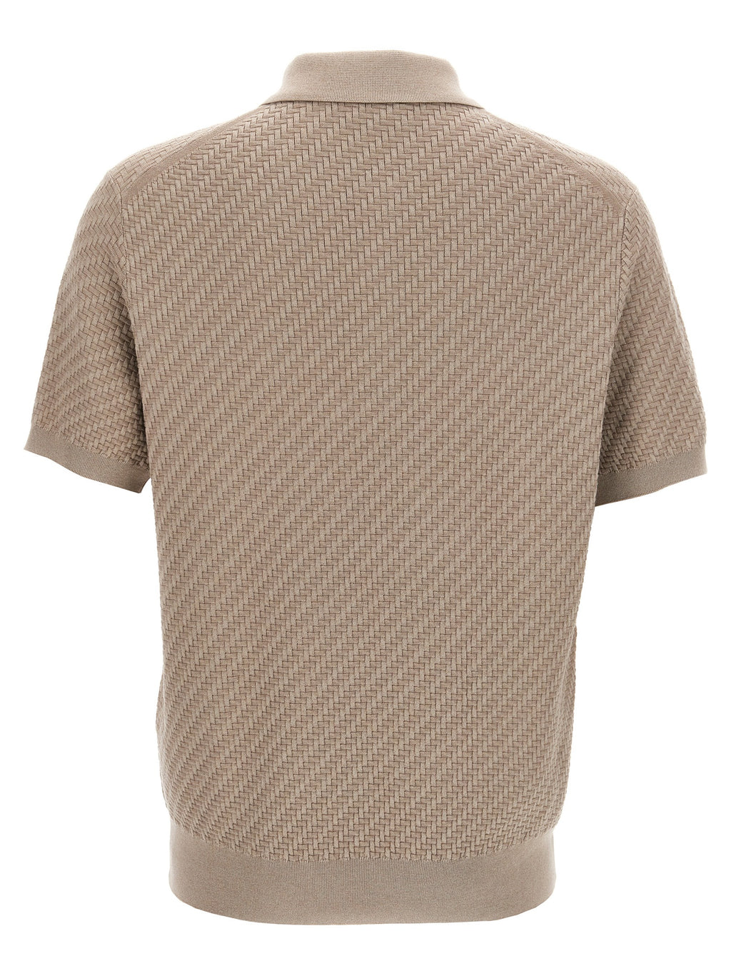 Beige Cotton Polo Shirt