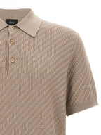 Beige Cotton Polo Shirt