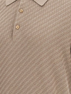 Beige Cotton Polo Shirt