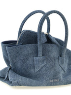 Blue Cotton Handbag