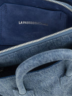 Blue Cotton Handbag