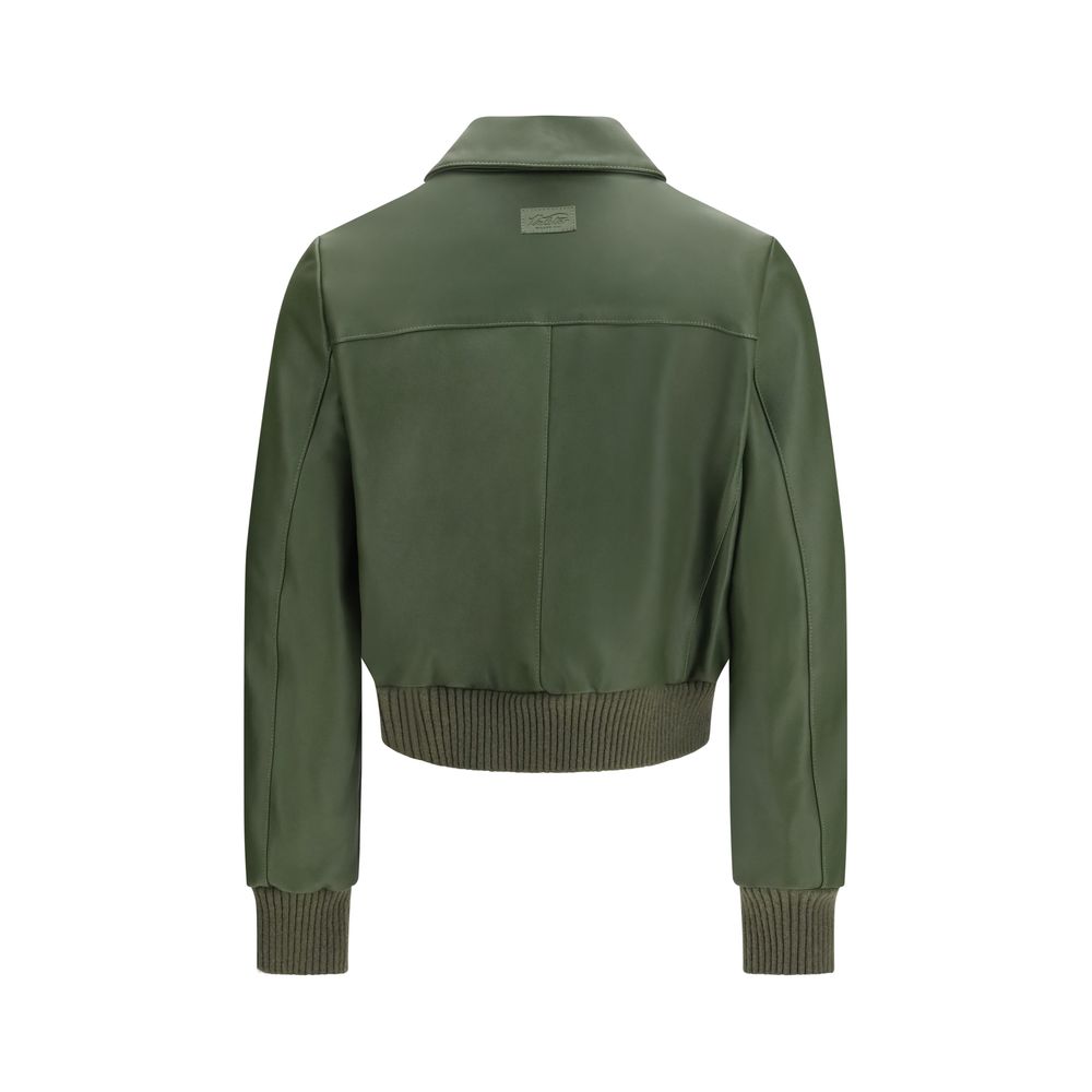 Bicolor Leather Leather Jacket
