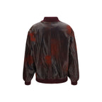 Bordeaux Leather Bomber