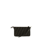 Brown Polyester Shoulder Bag