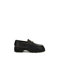 Black Goatskin Platform Loafers