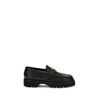 Black Goatskin Platform Loafers