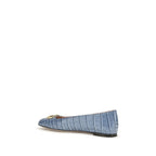 Blue Calf Leather Bos Taurus Ballet Flats