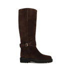 Brown Calf Leather Bos Taurus Flat Boots
