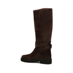 Brown Calf Leather Bos Taurus Flat Boots