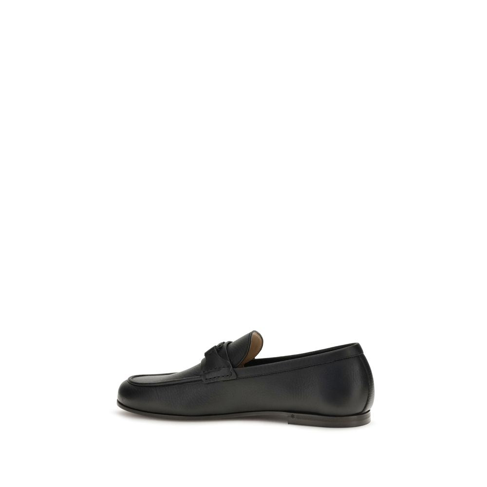 Black Deer Slip-On Loafers