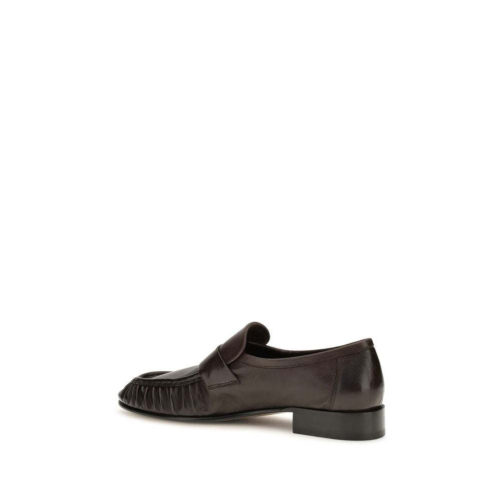 Brown Calf Leather Bos Taurus Slip-On Loafers