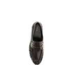 Brown Calf Leather Bos Taurus Slip-On Loafers