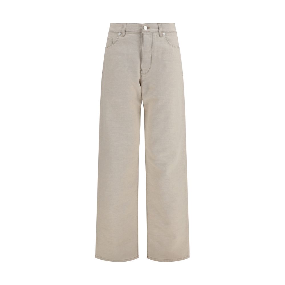 Beige Cotton Jeans Denim