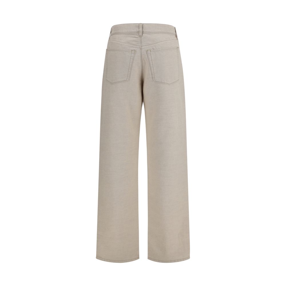 Beige Cotton Jeans Denim