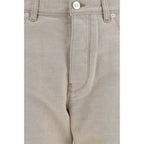Beige Cotton Jeans Denim