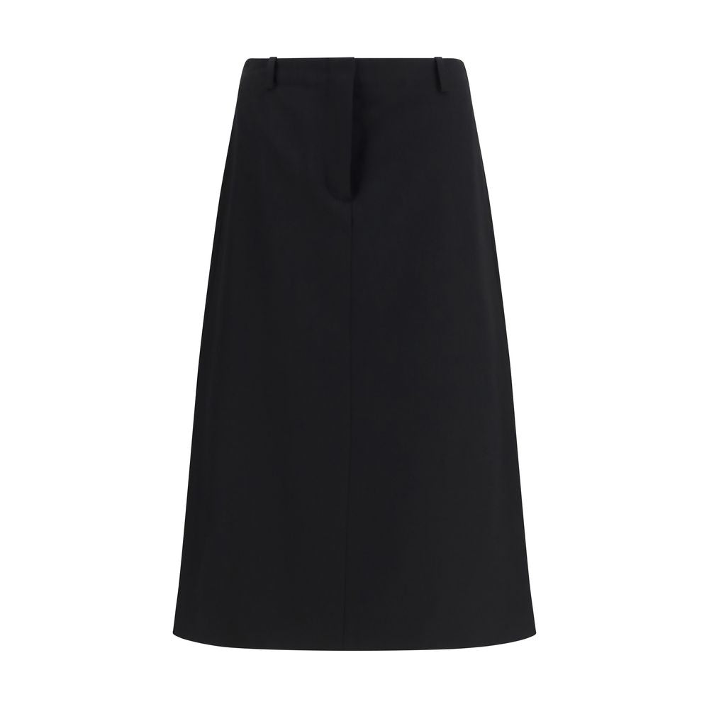 Black Wool Oves Aries Midi Skirt