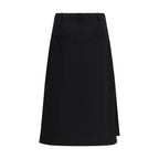 Black Wool Oves Aries Midi Skirt