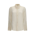 Beige Silk Pattern Shirt