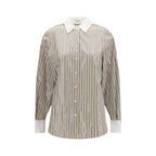 Beige Cotton Pattern Shirt