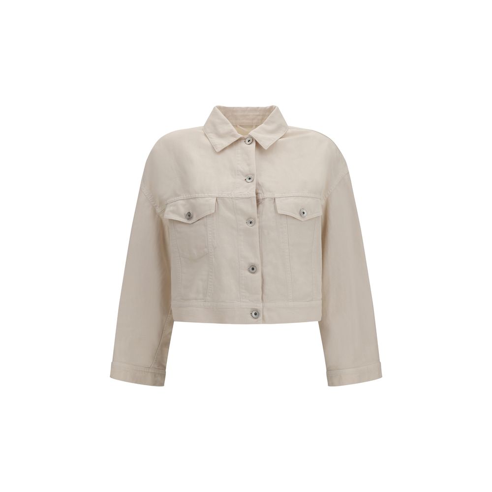 White Cotton Denim Jacket