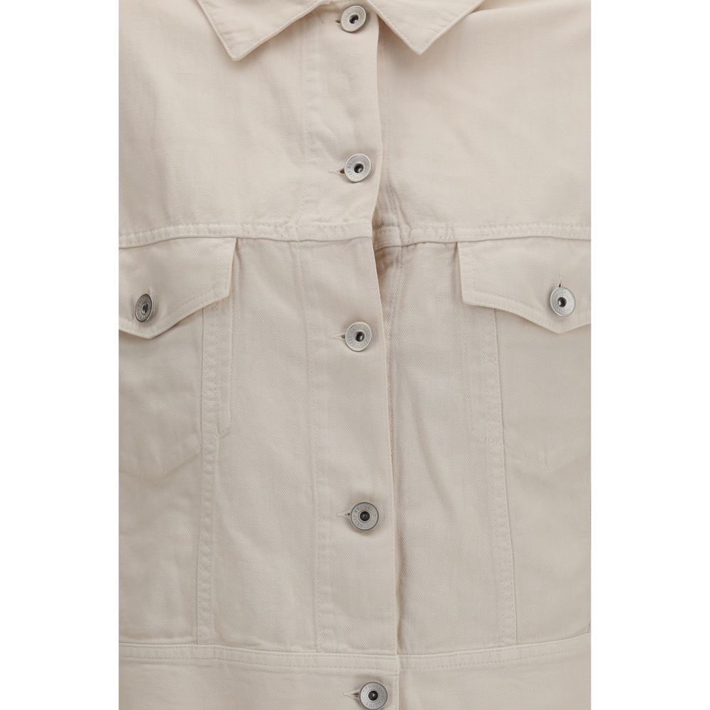 White Cotton Denim Jacket
