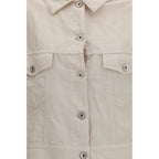 White Cotton Denim Jacket