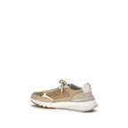 Beige Calf Leather Bos Taurus Low Top Sneakers