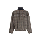 Beige Polyamide Full-Length Jacket