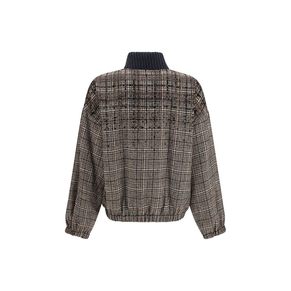 Beige Polyamide Full-Length Jacket